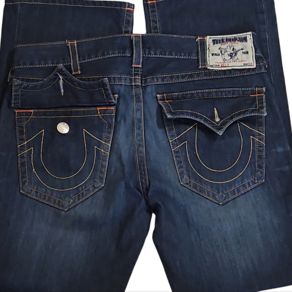 True Religion Denim  BIG BILLY T Stitch Bootcut Jean Men's  Size 36, Like New. - Picture 3 of 15